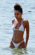 LEIGH-ANNE PINNOCK in a White Bikini at a Beach in Spain 08/10/2020