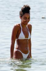 LEIGH-ANNE PINNOCK in a White Bikini at a Beach in Spain 08/10/2020