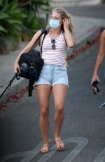LILI REINHART in Denim Shorts Out in Los Angeles 08/17/2020