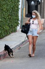 LILI REINHART in Denim Shorts Out in Los Angeles 08/17/2020