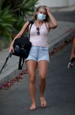 LILI REINHART in Denim Shorts Out in Los Angeles 08/17/2020