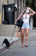 LILI REINHART in Denim Shorts Out in Los Angeles 08/17/2020