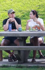 LIV LO and Henry GOLDING at a Park in Los Angeles 08/21/2020