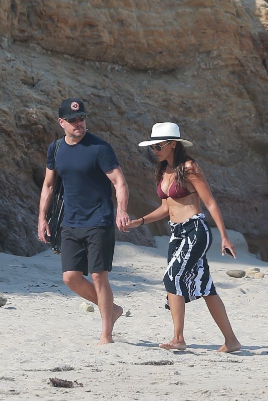 LUCIANA BARROSO and Matt Damon Out on the Beach in Malibu 08/18/2020