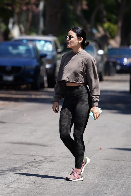 LUCY HALE Out and About in Studio City 08/04/2020