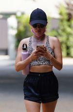 LUCY HALE Out Hikinig in Studio City 08/18/2020