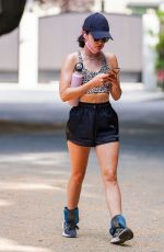LUCY HALE Out Hikinig in Studio City 08/18/2020