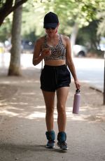 LUCY HALE Out Hikinig in Studio City 08/18/2020