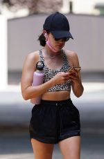 LUCY HALE Out Hikinig in Studio City 08/18/2020