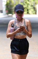 LUCY HALE Out Hikinig in Studio City 08/18/2020