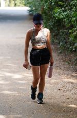 LUCY HALE Out Hikinig in Studio City 08/18/2020