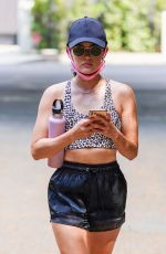 LUCY HALE Out Hikinig in Studio City 08/18/2020