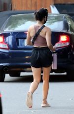 LUCY HALE Out Hikinig in Studio City 08/28/2020