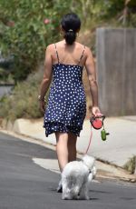 LUCY HALE Out with Elvis in Studio City 08/13/2020