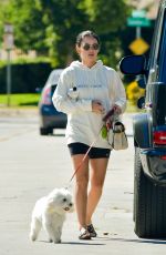 LUCY HALE Out with Elvis in Studio City 08/29/2020