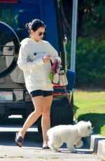 LUCY HALE Out with Elvis in Studio City 08/29/2020