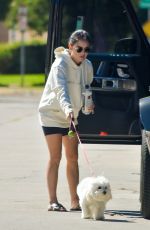 LUCY HALE Out with Her Dog in Studio City 08/29/2020