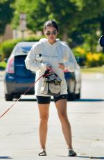 LUCY HALE Out with Her Dog in Studio City 08/29/2020