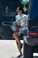 LUCY HALE Out with Her Dog in Studio City 08/29/2020