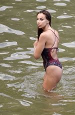 MADALINA GHENEA in Swimsuit at a Beach in Italy 08/19/2020