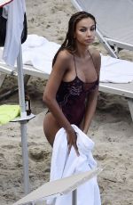 MADALINA GHENEA in Swimsuit at a Beach in Italy 08/19/2020