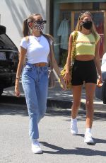 MADISON BEER in Denim and White Top Out in Los Angeles 08/28/2020