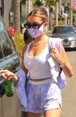 MADISON BEER in Shorts Wearing a Mask Out in Beverly Hills 08/14/2020
