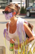 MADISON BEER in Shorts Wearing a Mask Out in Beverly Hills 08/14/2020