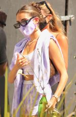 MADISON BEER in Shorts Wearing a Mask Out in Beverly Hills 08/14/2020