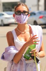 MADISON BEER in Shorts Wearing a Mask Out in Beverly Hills 08/14/2020