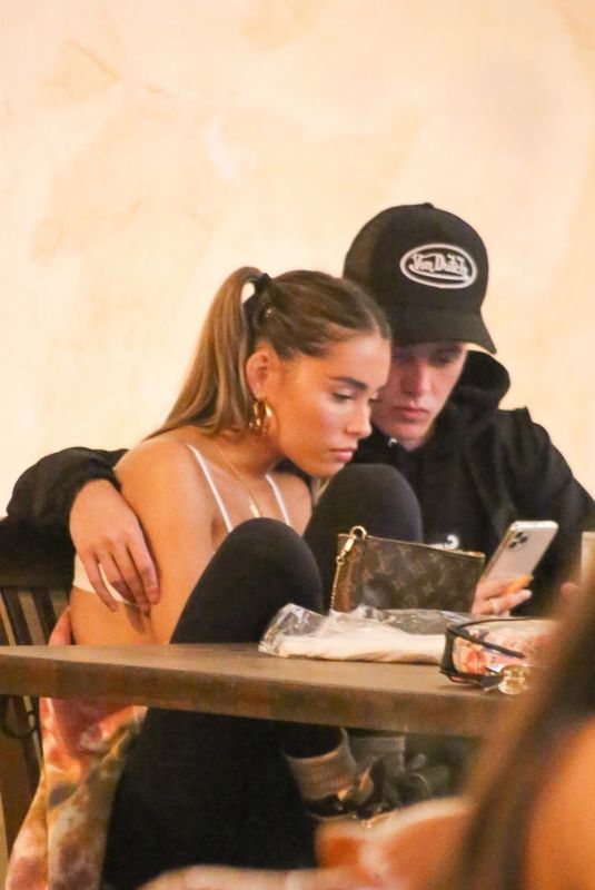 MADISON BEER Out for Dinner at Saddle Ranch in West Hollywood 08/23/2020
