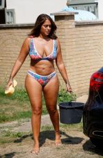 MALIN ANDERSON in Bikini Washing Her Car Out in London 08/11/2020