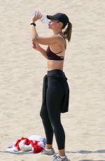 MARIA SHARAPOVA Workout at a Beach in Los Angeles 08/19/2020