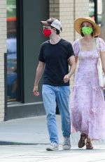 MAYA HAWKE and Tom Sturridge Wearing Masks Out in New York 08/02/2020