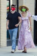 MAYA HAWKE and Tom Sturridge Wearing Masks Out in New York 08/02/2020