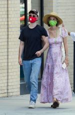 MAYA HAWKE and Tom Sturridge Wearing Masks Out in New York 08/02/2020
