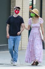 MAYA HAWKE and Tom Sturridge Wearing Masks Out in New York 08/02/2020