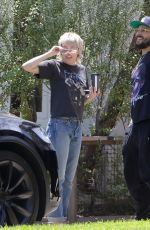MILEY CYRUS Out and About in Calabasas 08/13/2020