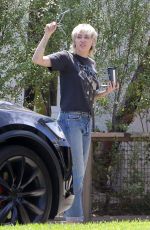 MILEY CYRUS Out and About in Calabasas 08/13/2020