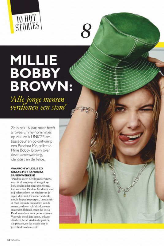 MILLIE BOBBY BROWN in Grazia Magazine, Nederland August 2020