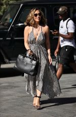 MYLEENE KLASS in a Plunging Dress Arrives at Smooth Radio in London 08/07/2020