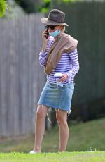 NAOMI WATTS Out Tith Her Dog in The Hamptons 08/06/2020