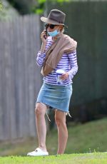 NAOMI WATTS Out Tith Her Dog in The Hamptons 08/06/2020