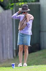 NAOMI WATTS Out Tith Her Dog in The Hamptons 08/06/2020