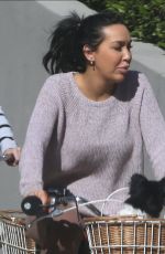 NATASHA CHERIE Out Riding Bike with Her Dog in Perth 08/22/2020
