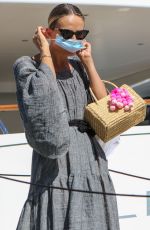 NATASHA POLY Wearing a Mask Out in Saint-tropez 07/08/2020