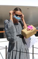 NATASHA POLY Wearing a Mask Out in Saint-tropez 07/08/2020