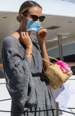NATASHA POLY Wearing a Mask Out in Saint-tropez 07/08/2020