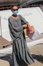 NATASHA POLY Wearing a Mask Out in Saint-tropez 07/08/2020