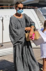 NATASHA POLY Wearing a Mask Out in Saint-tropez 07/08/2020